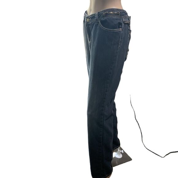 Dereon Dark Wash Contrast Stitching Decorative Pockets Relaxed Fit Jeans 13/14 - Picture 11 of 15